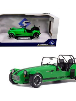 Caterham Seven 275R Green Metallic with Black Stripes 1/18 Diecast Model Car by Solido S1801801