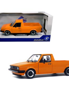 1982 Volkswagen Caddy MKI Pickup Truck Custom Orange 1/18 Diecast Model Car by Solido S1803502