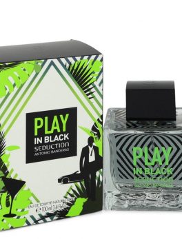 Play In Black Seduction By Antonio Banderas Eau De Toilette Spray 3.4 Oz For Men