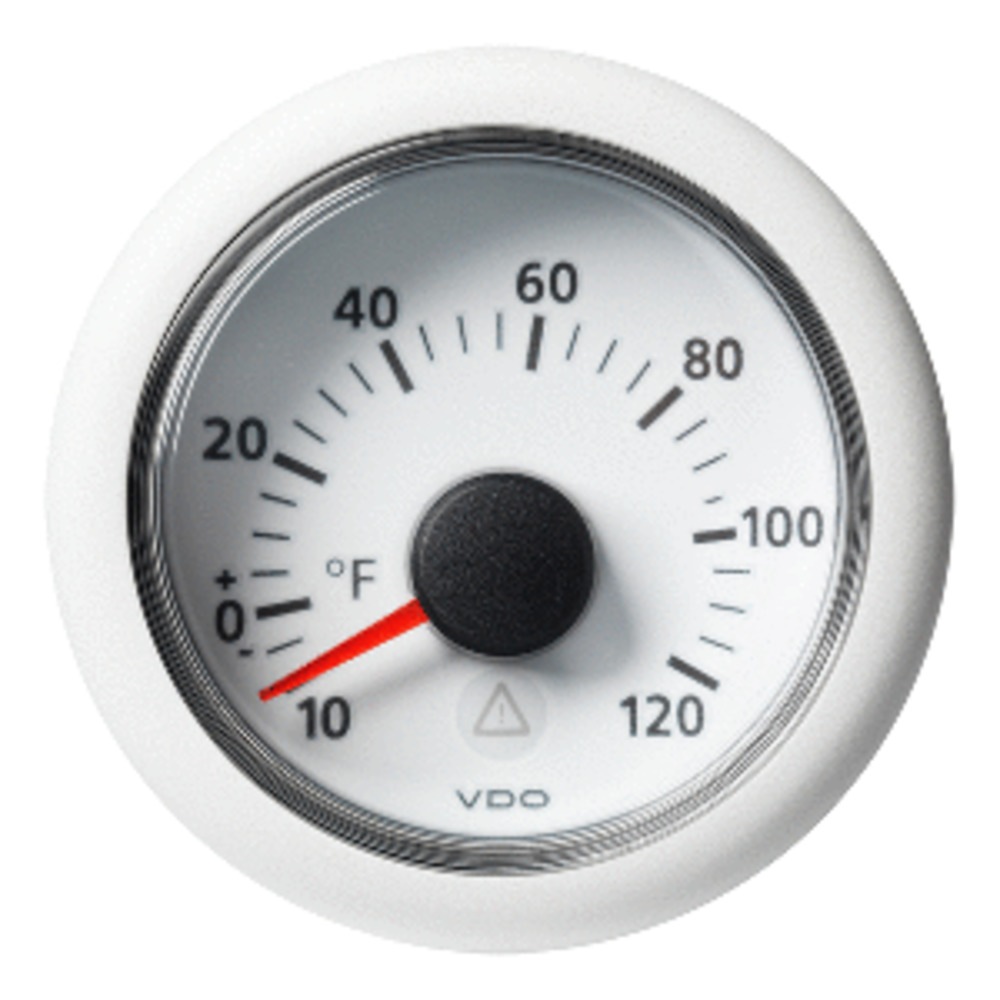 VDO Marine 2-1/16" (52MM) ViewLine Outside Temperature - +120 and deg;F/+50 and deg;C - 8 to 32V - White Dial and amp; Bezel
