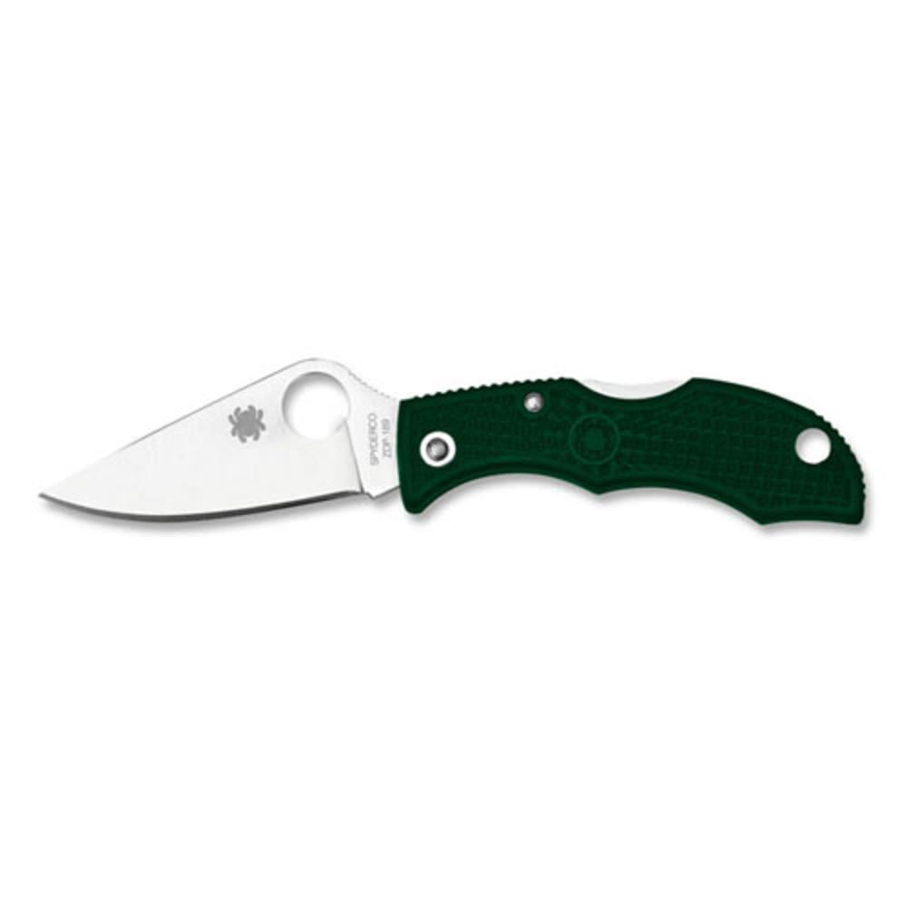 Spyderco Ladybug3 Folder 1.94in Plain British Green FRN Hndl