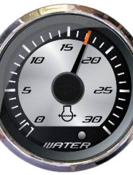 Faria Platinum 2" Water Pressure Gauge - 30 PSI