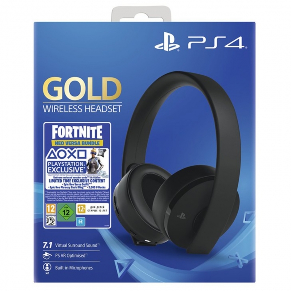 Fortnite Neo Versa Gold Wireless Headset Bundle - Jet Black