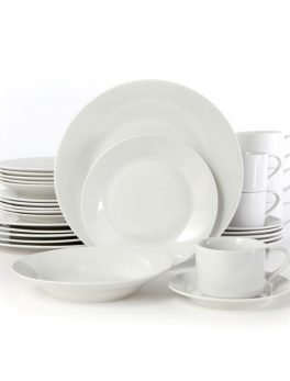 Gibson Rosendal 30 Piece Porcelain Dinnerware Set in White