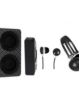 Naxa Portable Bluetooth Stereo Speakers Entertainment Pack-Black