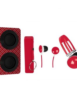 Naxa Portable Bluetooth Stereo Speakers Entertainment Pack-Red