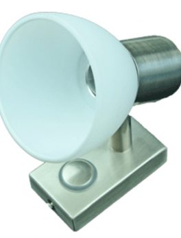 Lunasea LED Wall Mount Light Fixture - Touch Dimming - Brushed Nickel - Warm White - 3W