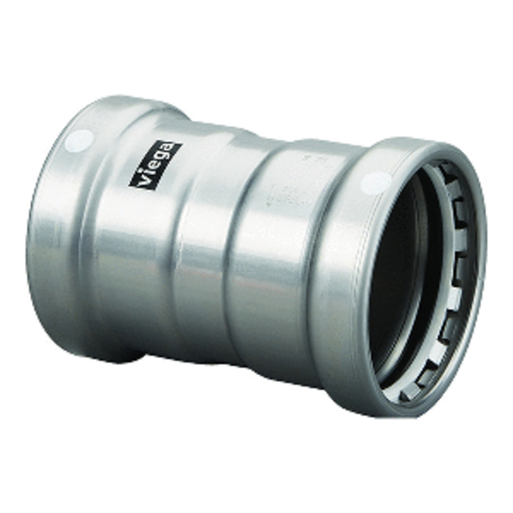 Viega MegaPress XL 4" Carbon Steel Coupling w/Stop w/FMK Double Press Connection - Smart Connect Technology