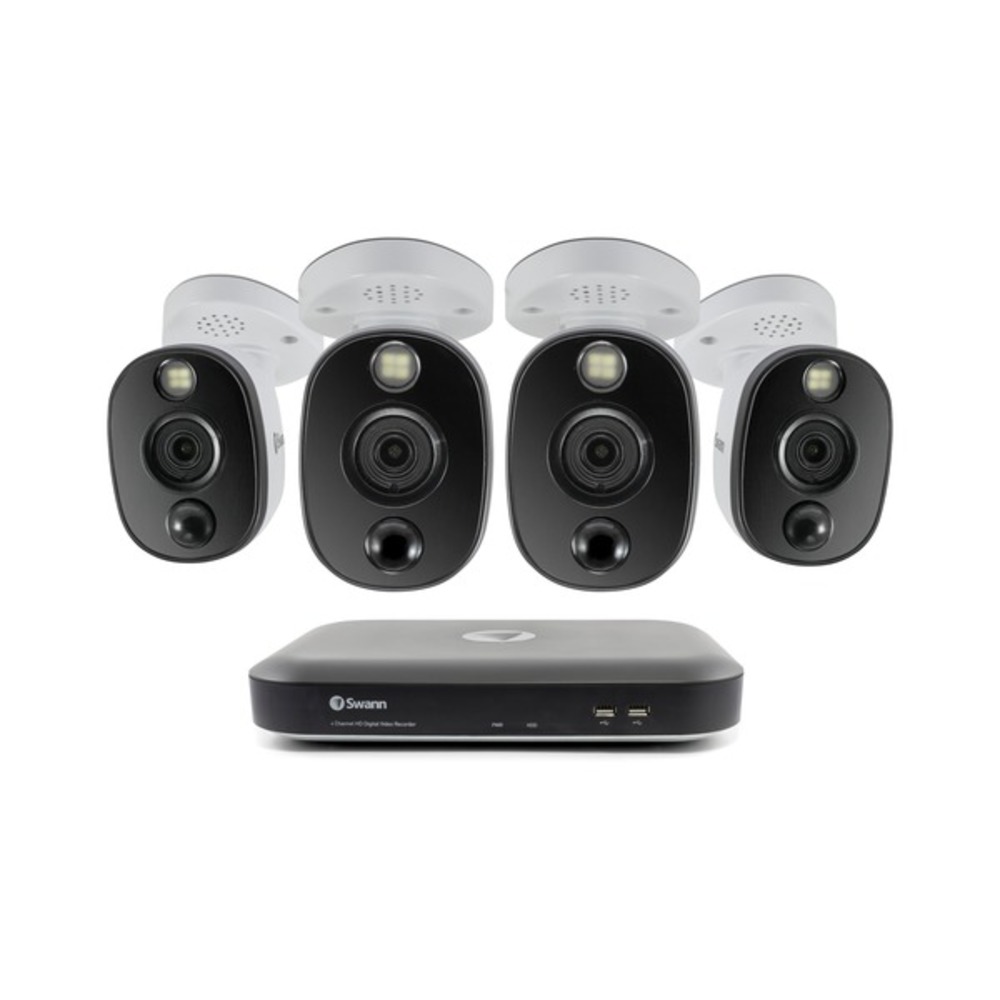 Swann SWDVK-455804WL-US 4K Surveillance System Kit with 4-Channel 1 TB DVR and Four 4K Cameras