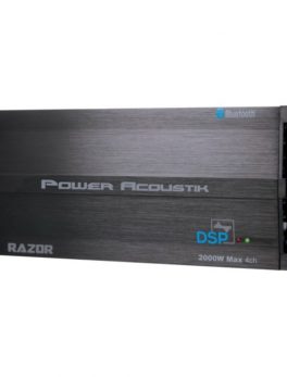 Power Acoustik RZ4-2000DSP Razor Series 2,000-Watt Max 4-Channel Class D Amp with DSP and Bluetooth