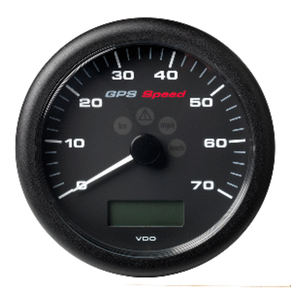 VDO Marine 4-1/4" (110MM) ViewLine GPS Speedometer 0-70 KNOTS/KMH/MPH - 8 to 16V Black Dial and amp; Bezel