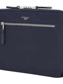 Knomo Carrying Case (Sleeve) for 10.5 Tablet, Notebook - Dark Navy, Silver - Nylon Exterior, Full Grain Leather Trim, Nylon Strap, Mesh Pocket, Elastic Pocket - Shoulder Strap - 8.2 Height x 11.7 Width x 2.3 Depth