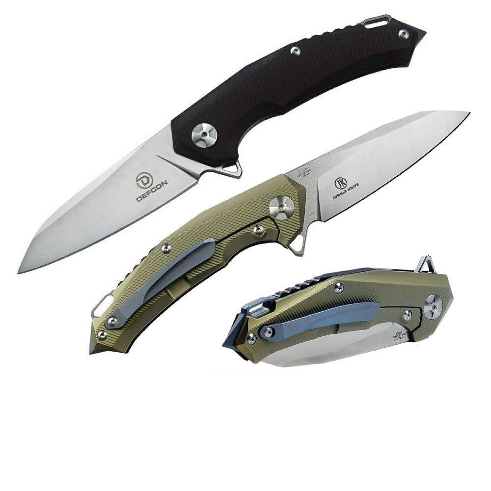 Defcon Hybrid D2 Folder 3.60 in Blade OD Titanium G10 Handle