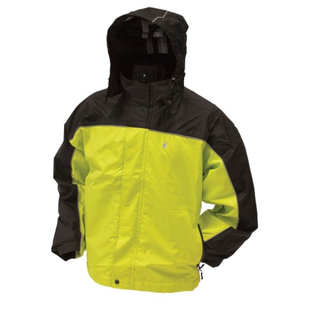 Frogg Toggs Highway Jacket Safety Green Black Xlarge