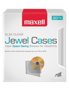 Maxell 190159 Clear Jewel Cases, 30 Pack