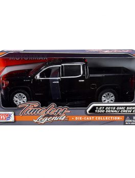 2019 GMC Sierra 1500 Denali Crew Cab Pickup Truck Black 1/24-1/27 Diecast Model Car by Motormax 79362bk