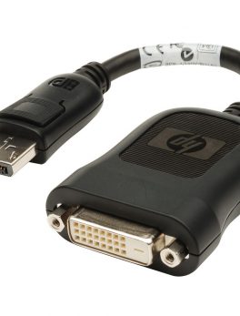 HP Display Port To DVI-D Adapter 20pin DisplayPort Male To 24pin DVI-D Female FH973AA