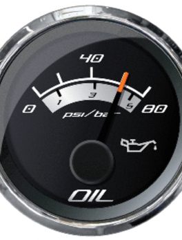 Faria Platinum 2" Oil Pressure Gauge - 80 PSI