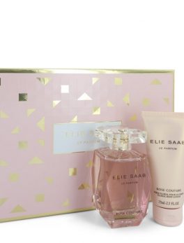 Le Parfum Elie Saab Rose Couture By Elie Saab Gift Set -- 3 Oz Eau De Toilette Spray + 0.33 Mini Edt Spray + 2.5 Oz Body Lotion  For Women