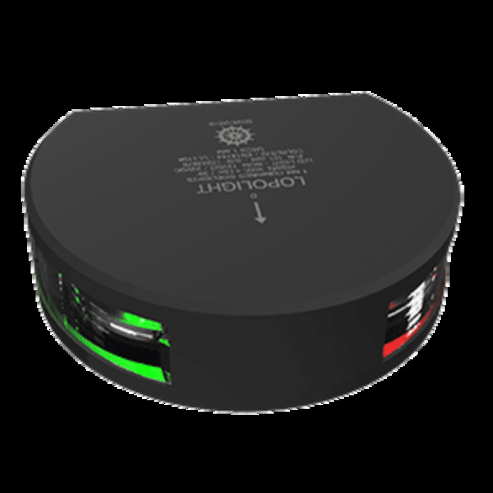 Lopolight Combined Starboard and amp; Port Sidelight 1nm/112.5 and deg;+ 112.5 and deg; - Black Housing - Vertical Mount