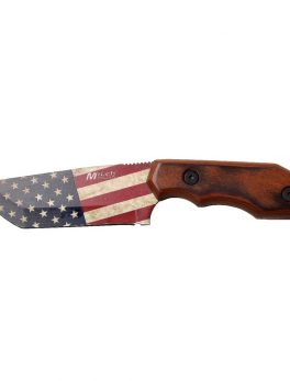 MTech Fixed 4.25 in Blade Brown Wood Handle