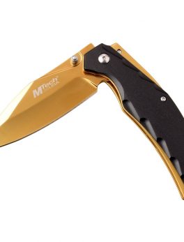 Mtech Assisted 3.75 in Blade Black Anodized Aluminum Handle