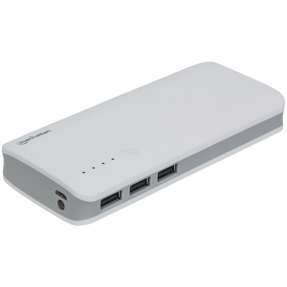 Manhattan 180252 10,000-mAh Rubber-Coated Power Bank