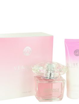 Bright Crystal By Versace Gift Set -- 3 Oz Eau De Toilette Spray + 3.4 Oz Body Lotion For Women