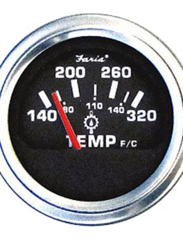 Faria Heavy Duty - Silver 2" Oil Temp Gauge (140-320 and deg; F)