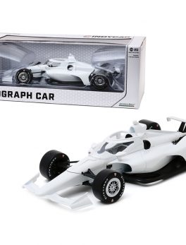 Autograph IndyCar Plain White with Chrome Wheels NTT IndyCar Series 1/18 Diecast Model Car by Greenlight 11075