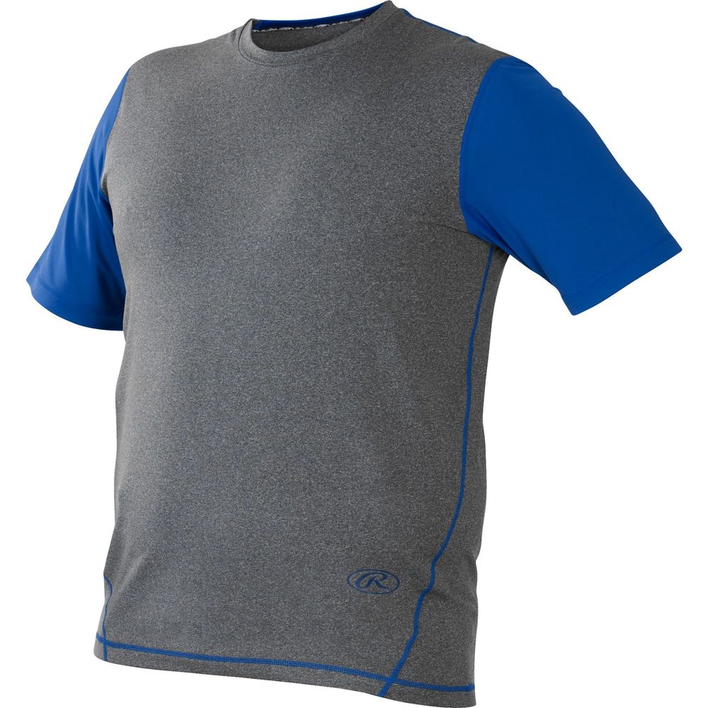 Rawlings Hurler Performance Shrt Slv Shirt Royal XX-Large