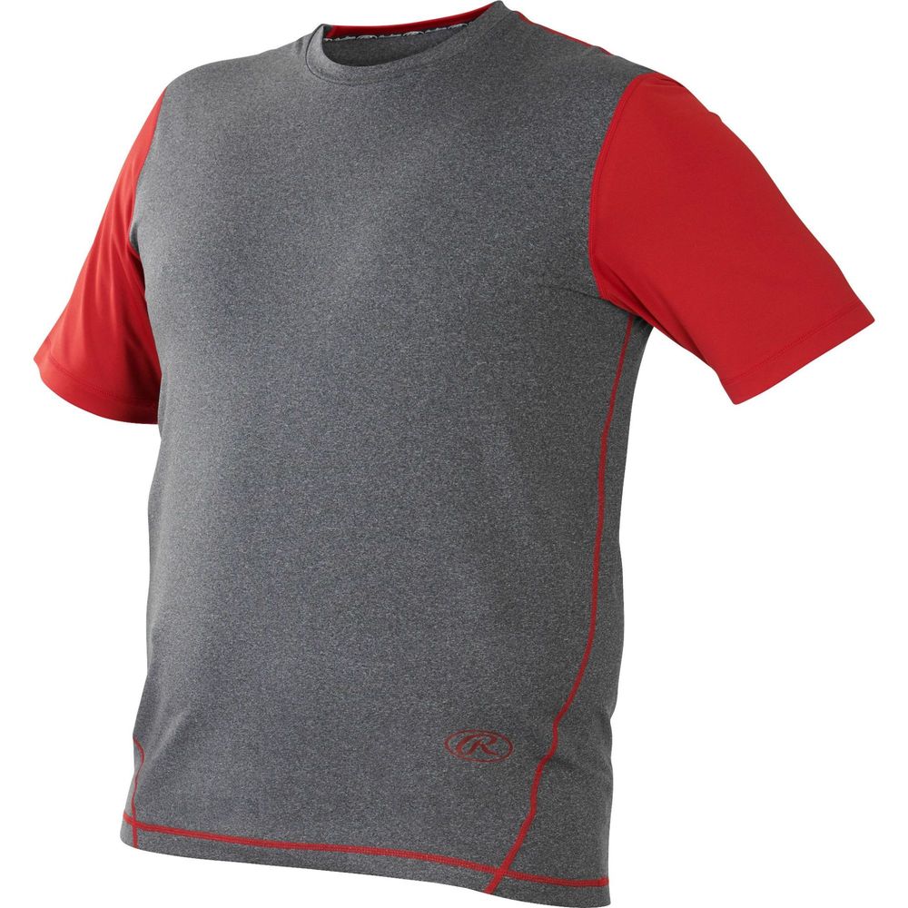 Rawlings Hurler Performance Shrt Slv Shirt Red Large
