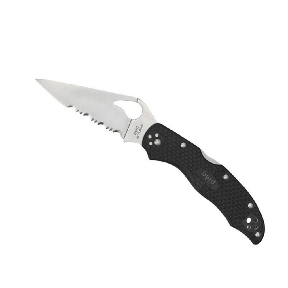 Byrd Harrier 2 Folder 3.36 in Combo Blade FRN Handle