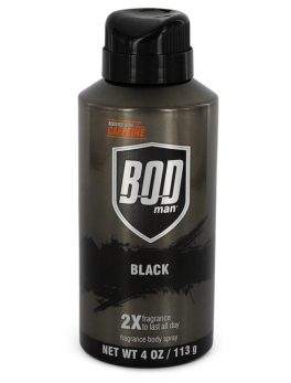 Bod Man Black By Parfums De Coeur Body Spray 4 Oz For Men