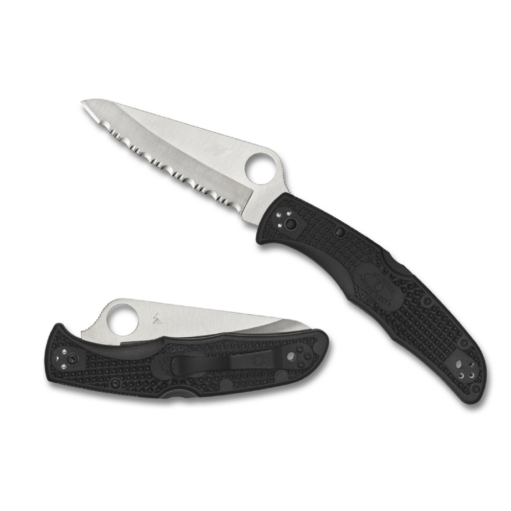 Spyderco Pacific Salt 2 Folder 3.78in Serr Blade FRN Handle