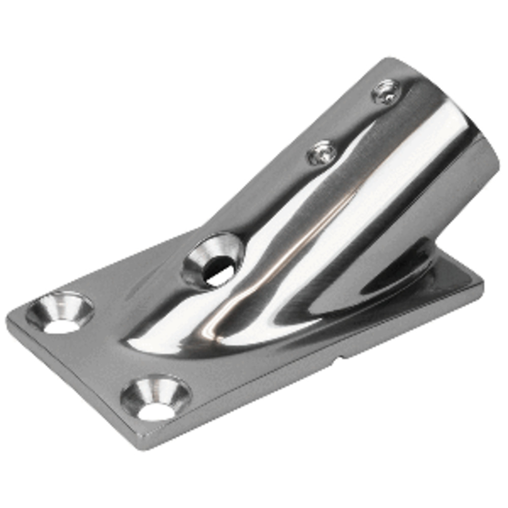 Sea-Dog Rail Base Fitting Rectangular Base 30 and deg; 316 Stainless Steel 7/8" OD
