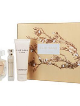 Elie Saab Le Parfum Eau De Parfum Spray 3 Oz and Body Lotion 2.5 Oz and Eau De Parfum Spray .33 Oz Mini For Women