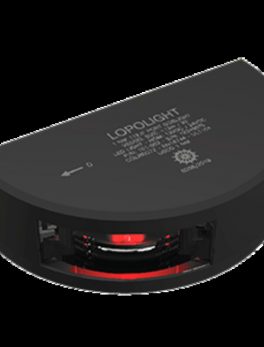 Lopolight Port SideLight - Vertical Mount - Black Housing - 1nm/112.5 and deg; Red w/2.5m Cable