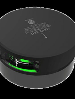 Lopolight 112.5 and deg; Green Starboard Sidelight - 2nm - Black Housing - Single - Horizontal Mount