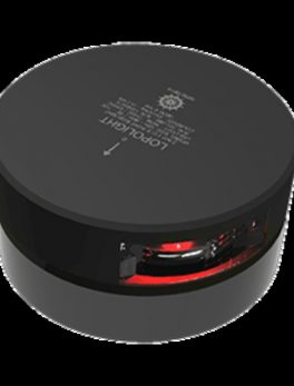 Lopolight Red Port Sidelight - 2nm/112.5 and deg; - Black Housing - Single - Horizontal Mount