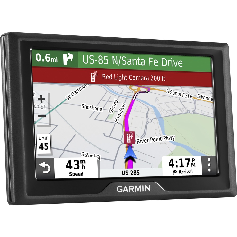 Garmin 010-02036-06 Drive 52 Automobile Portable GPS Navigator - Portable, Mountable - 5 - Touchscreen - microSD - Turn-by-turn Navigation, Lane Assist, Junction View, Route Shaping, Speed Assist - USB - 1 Hour - Preloaded Maps - WQVGA - 480 x 272