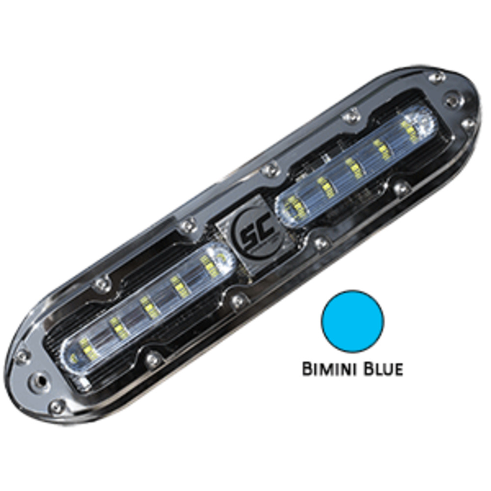 Shadow-Caster SCM-10 LED Underwater Light w/20" Cable - 316 SS Housing - Bimini Blue