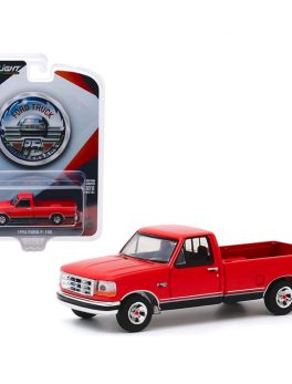 1992 Ford F-150 Pickup Truck Red 75th Anniversary of Ford Trucks Anniversary Collection Series 10 1/64 Diecast Model Car by Greenlight 28020D