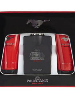 Mustang Sport Edt Spray 3.4 Oz and Aftershave Balm 5 Oz and Shower Gel 5 Oz For Men
