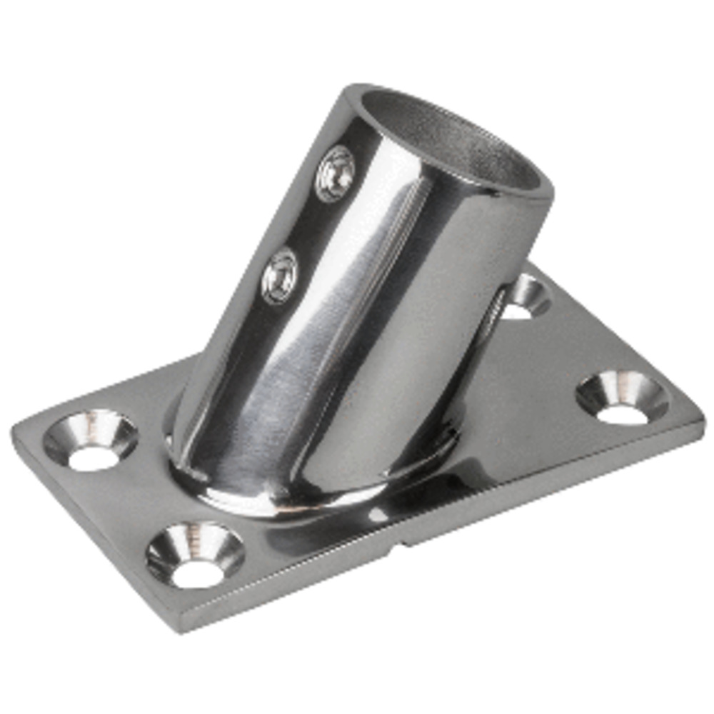 Sea-Dog Rail Base Fitting Rectangular Base 60 and deg; 316 Stainless Steel - 1-7/8" x 3-1/4" - 1" OD