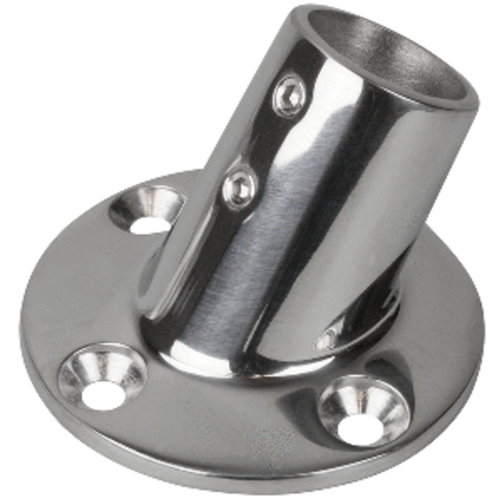 Sea-Dog Rail Base Fitting 2-3/4" Round Base 60 and deg; 316 Stainless Steel - 1" OD