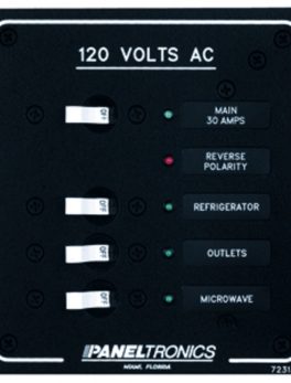 Paneltronics Standard AC 3 Position Breaker Panel and Main w/LEDs