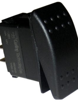 Paneltronics DPDT ON/OFF/ON Waterproof Contura Rocker Switch - Black