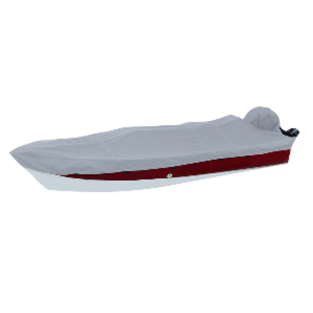 Carver Performance Poly-Guard Styled-to-Fit Boat Cover f/16.5 and #39; V-Hull Side Console Fishing Boats - Grey