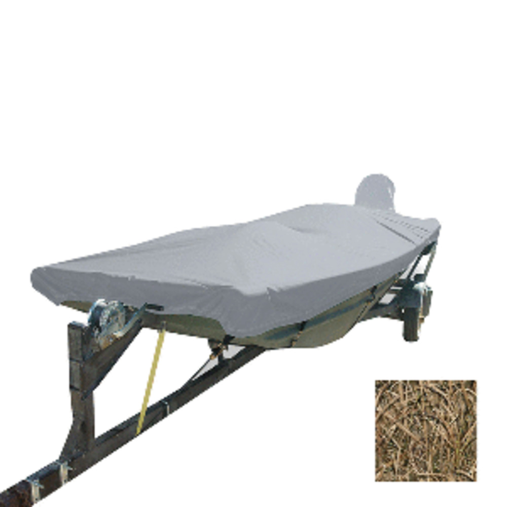 Carver Performance Poly-Guard Styled-to-Fit Boat Cover f/16.5 and #39; Open Jon Boats - Shadow Grass